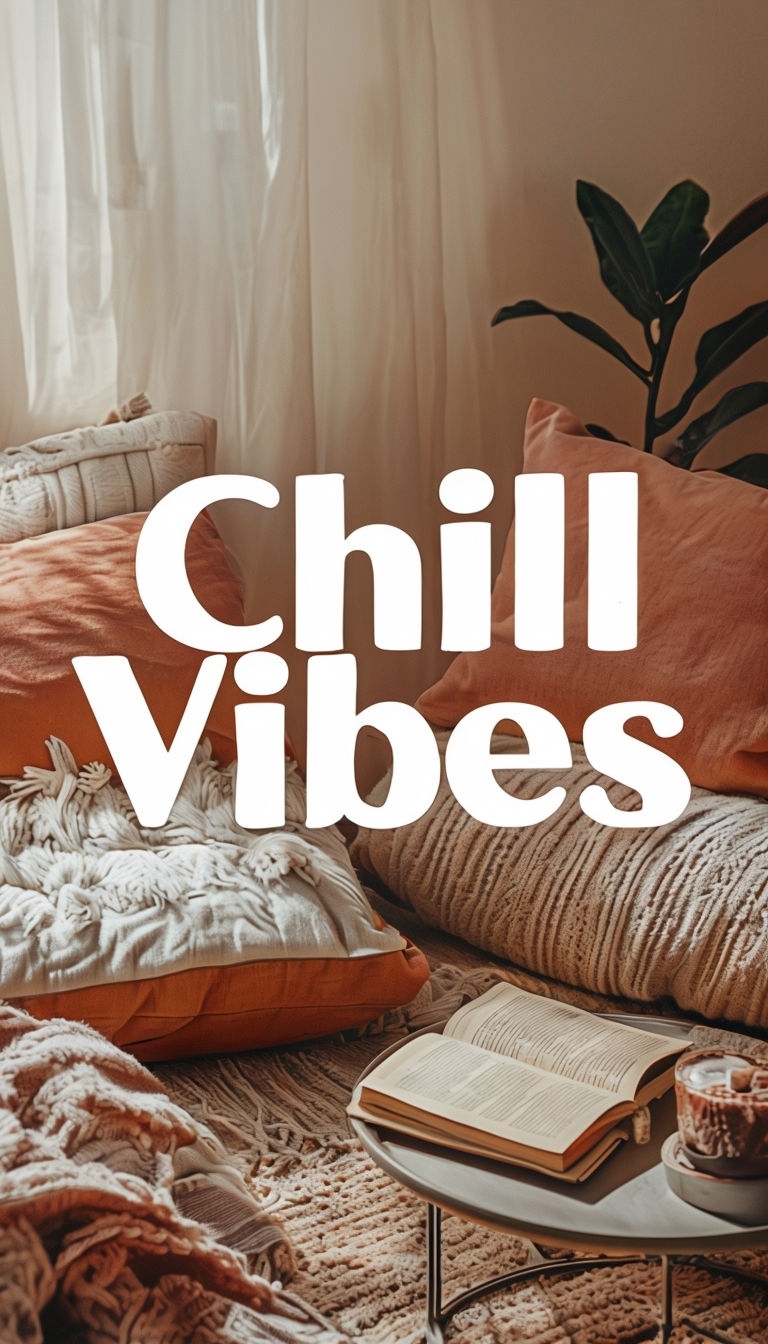 Cozy Living Room Chill Vibes Art for Home Relaxation