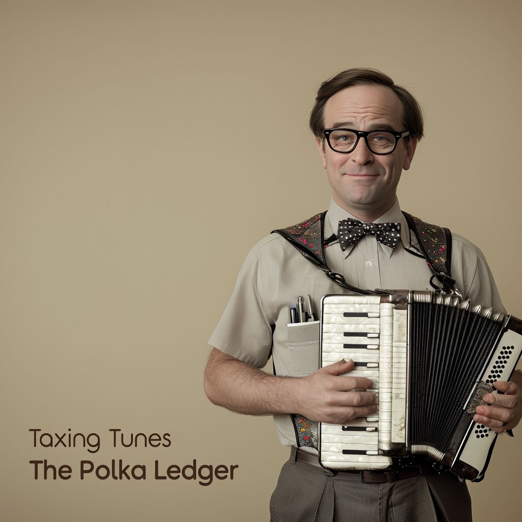 Quirky Minimalist Photo of a CPA Polka Lounge Singer Album Cover