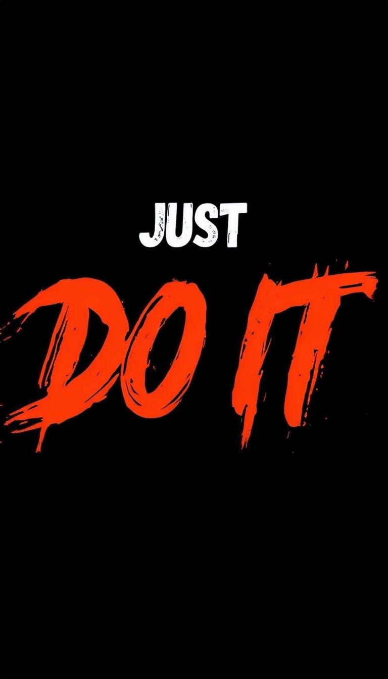 Motivational Just Do It Quote on Black Background Mobile Wallpaper