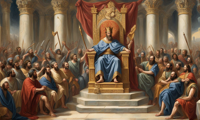 An epic painting representing King Saul on his throne by uoshington ...