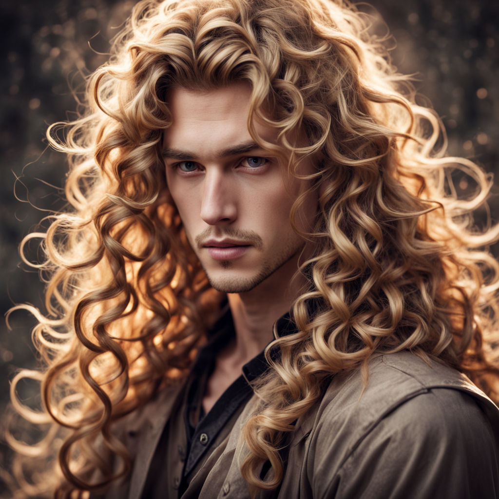 very very curly blond hair