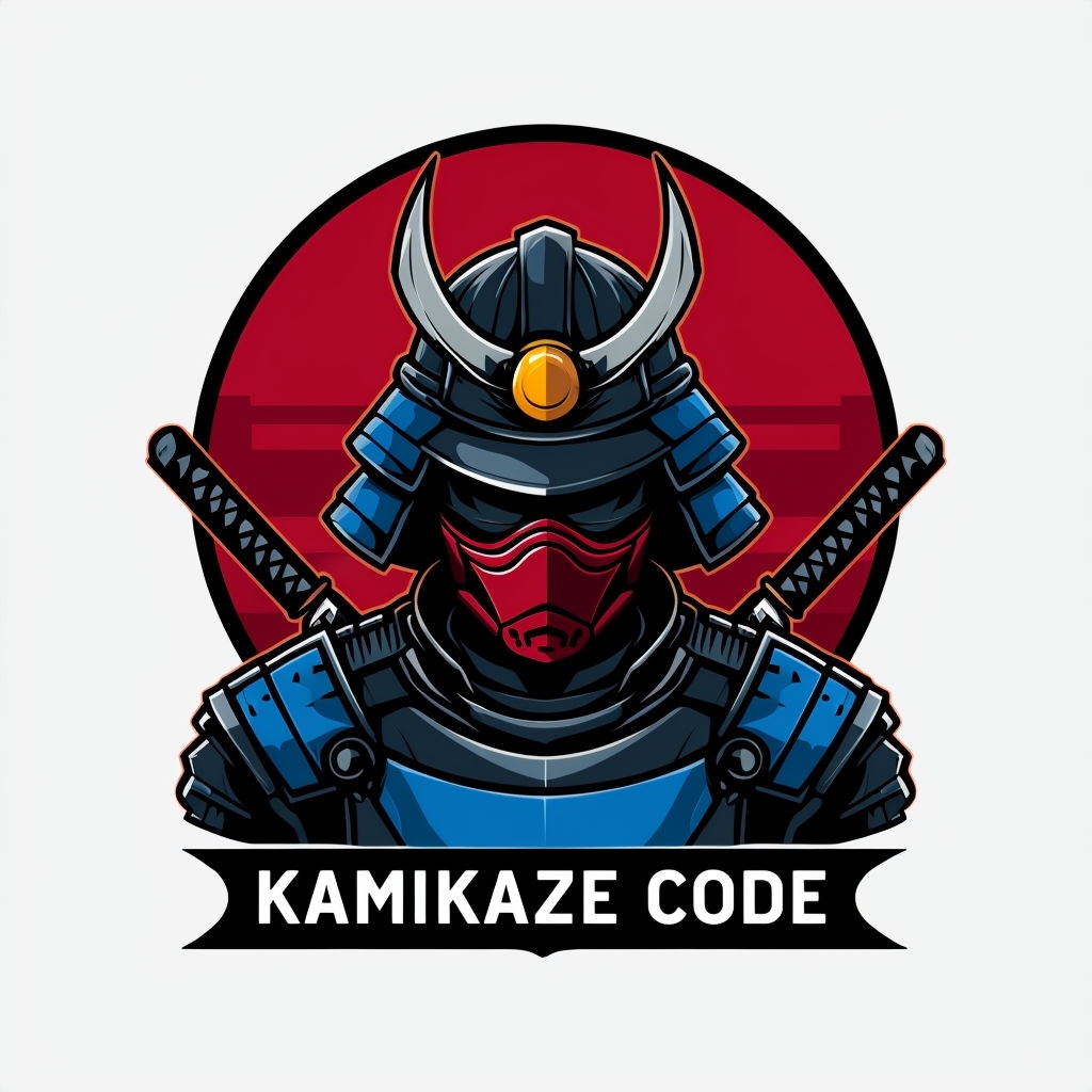 Futuristic Samurai Warrior KAMIKAZE CODE Illustration Hat