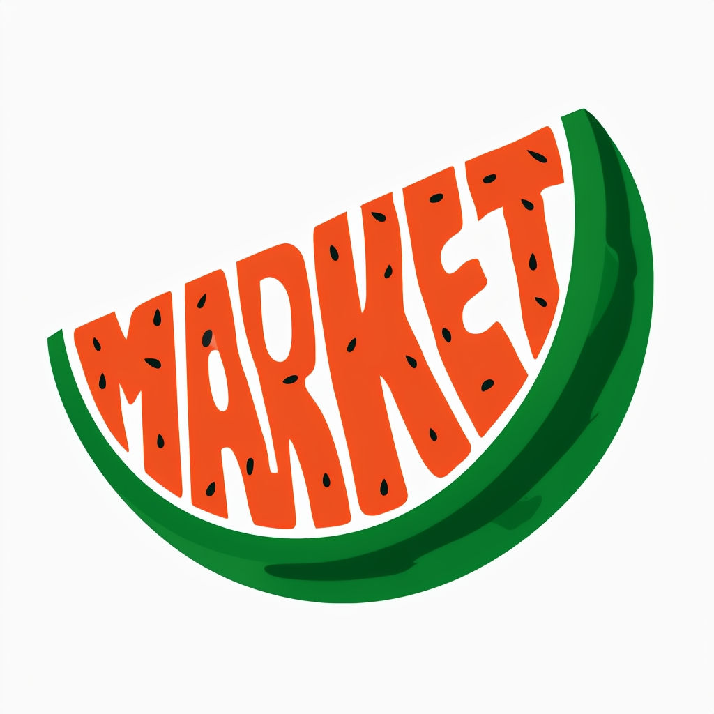 Playful Watermelon Market Logo Design