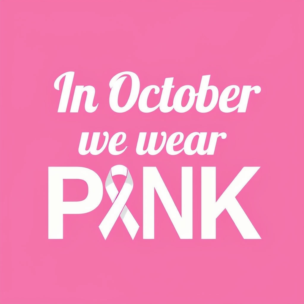 October We Wear PINK Cancer Awareness Social Media Post