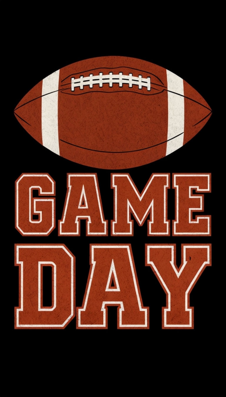 Vintage American Football Game Day Graphic Poster