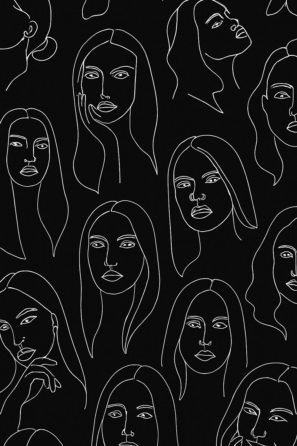 Minimalist Black and White Aesthetic Mobile Wallpaper