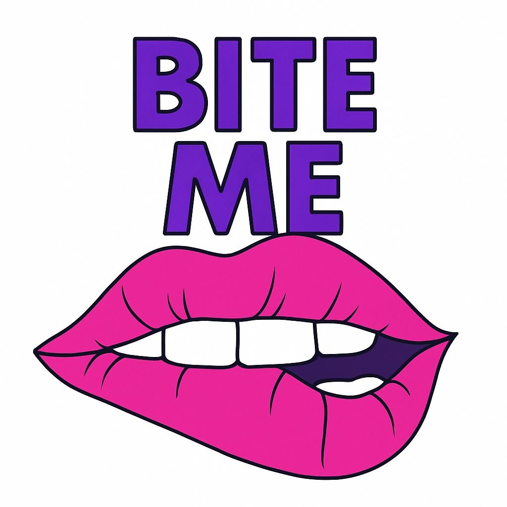 Bold Pop Art BITE ME Lips Illustration for Stylish Mug