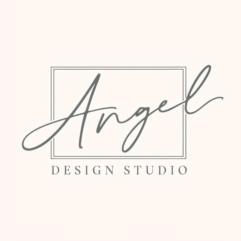 Elegant Minimalist Angel Design Studio Logo