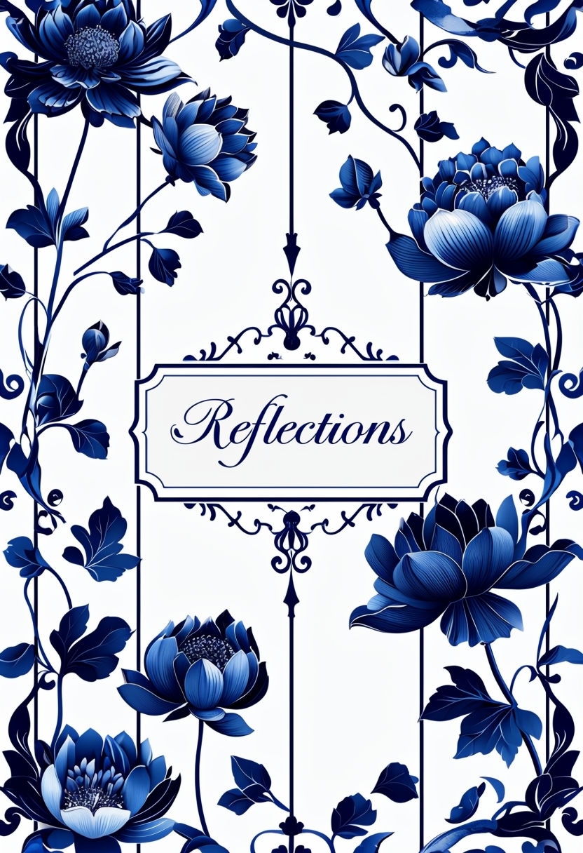 Elegant Floral Reflections in Blue and White Porcelain EBook Cover