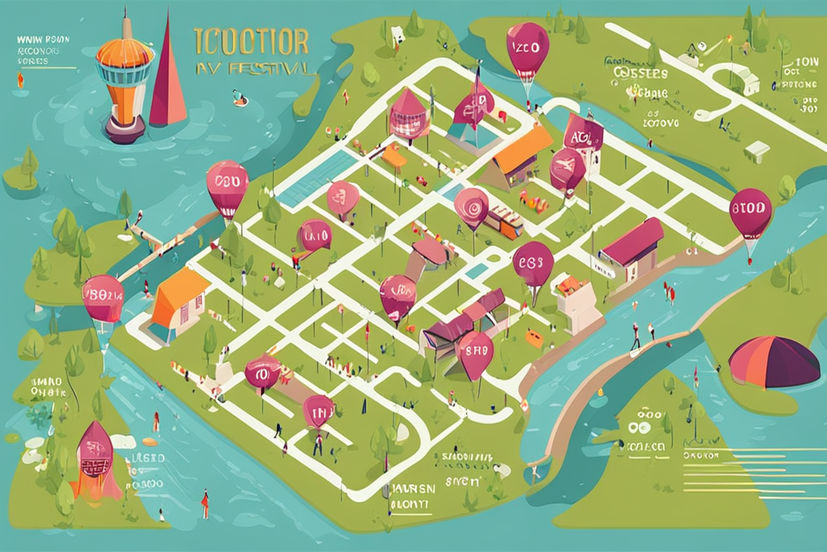 Design festival maps and vector event map illustration full ... by ...