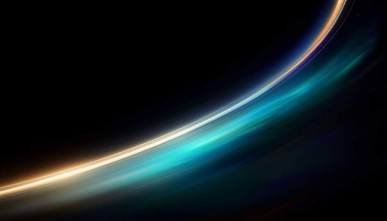 Ethereal Abstract Planet Atmosphere with Luminous Light Trail Virtual Backgrounds