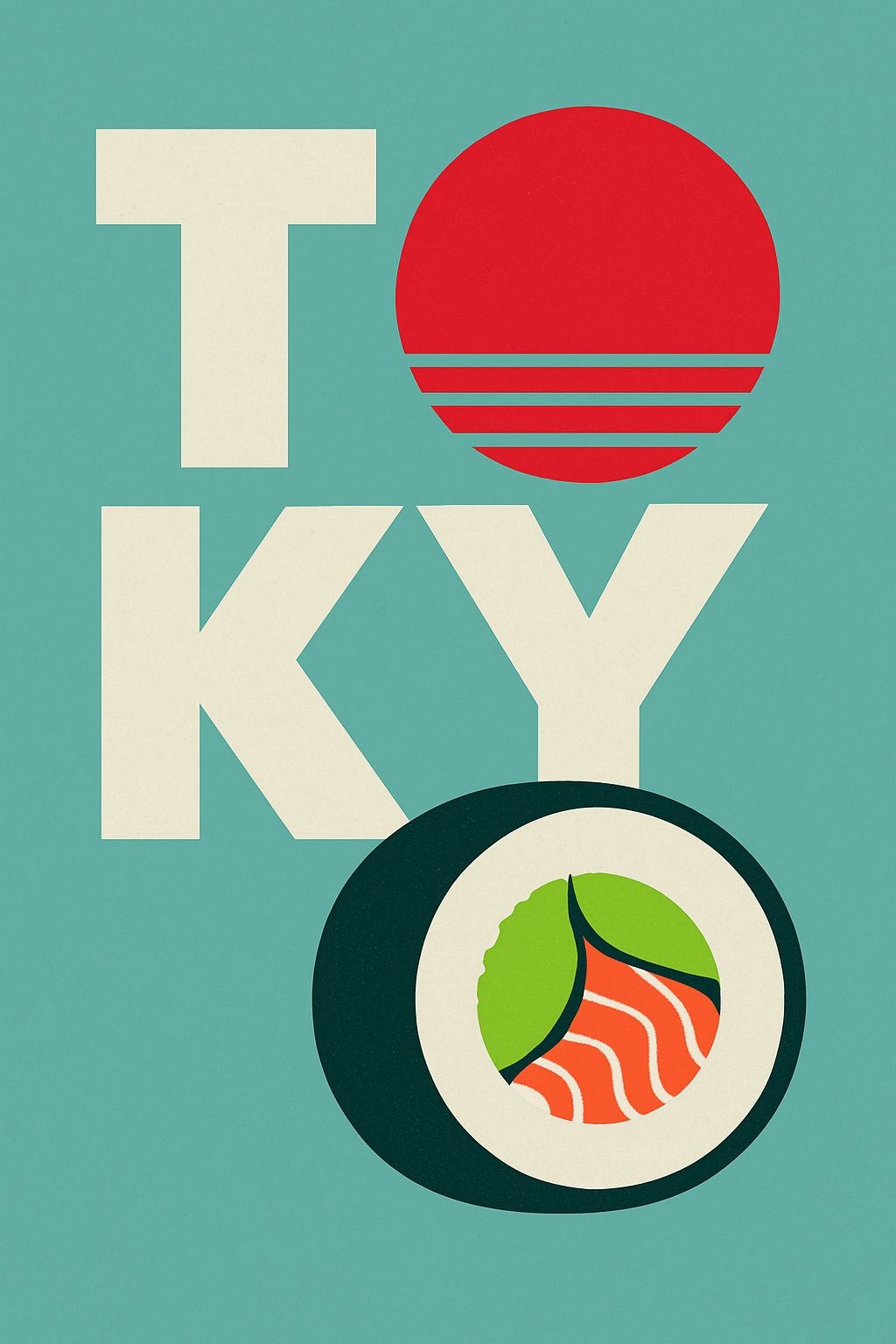 Modern Minimalist Tokyo Graphic Design Poster