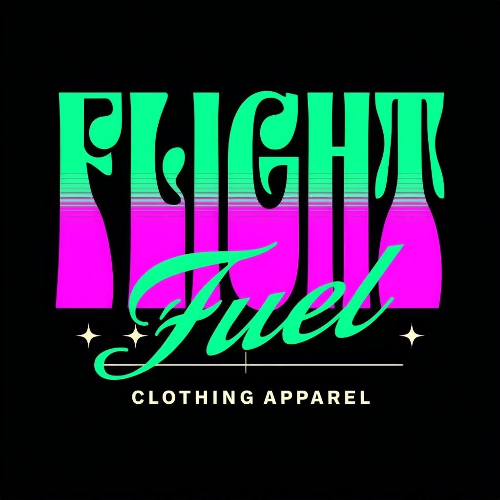 Bold Retro Flight Fuel Typography T-Shirt