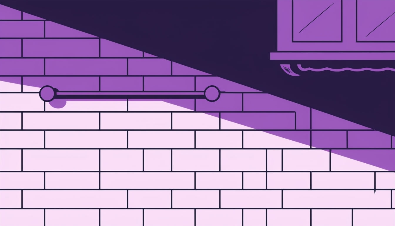 Minimalist Two-Tone Alleyway Wall Illustration Background Virtual Backgrounds