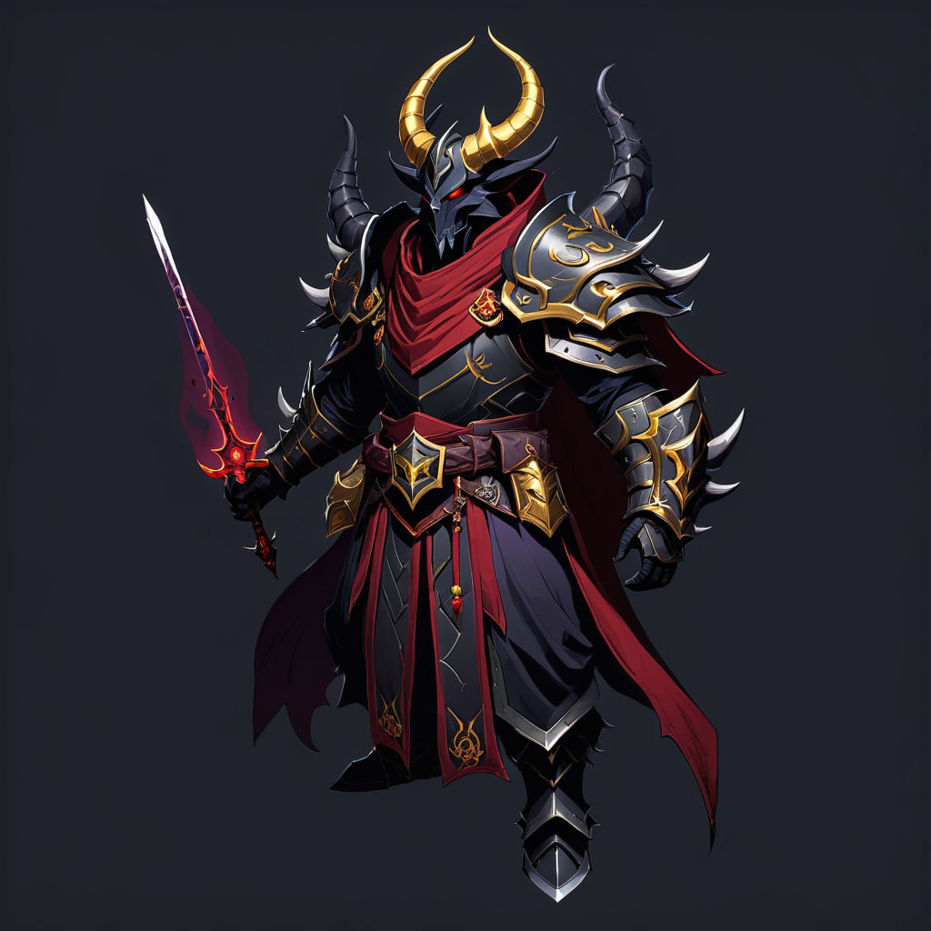 Shadow demon in robes and armor by Kenny Kramolnik - Playground