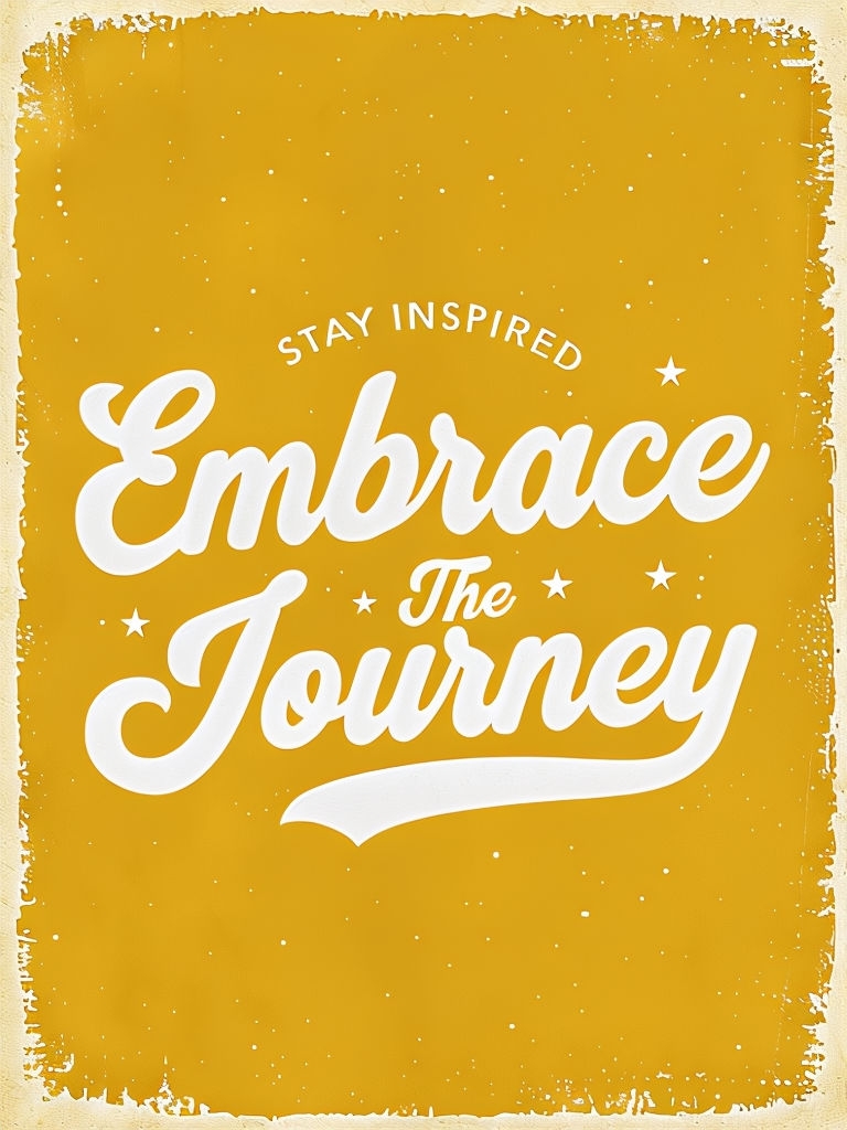 Embrace The Journey Vintage Motivational Poster Social Media Post