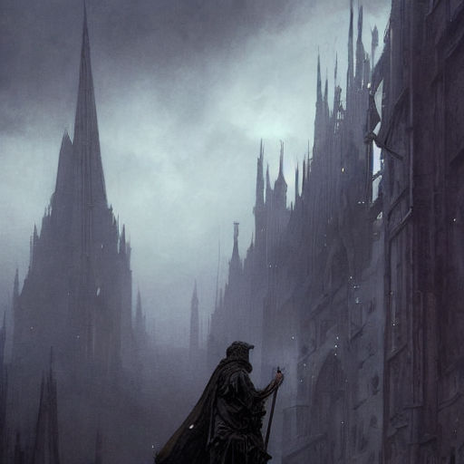 Medieval dark fantasy bleak city of sin ; environment design... by ...