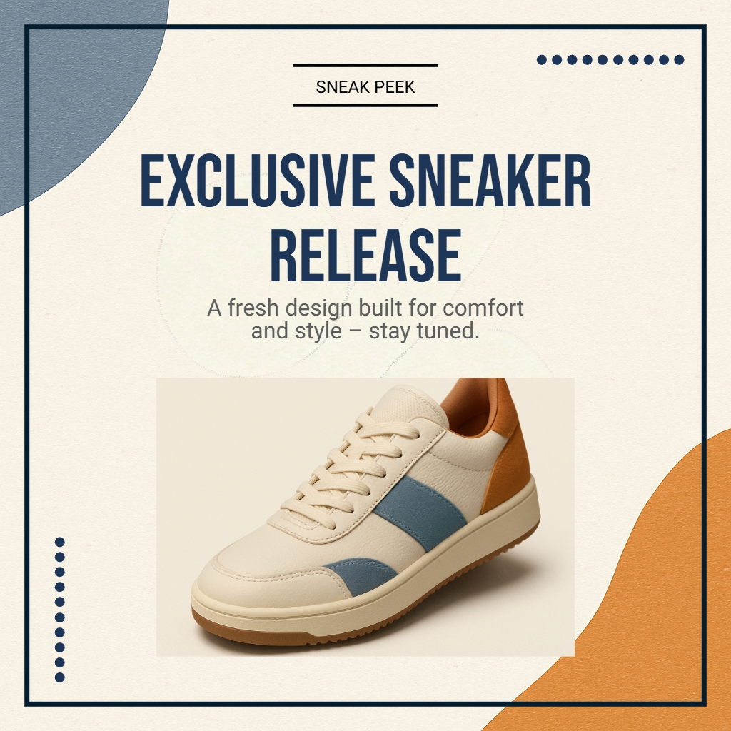 Exclusive Sneaker Release Promotional Ad with Minimalist Design Instagram Posts