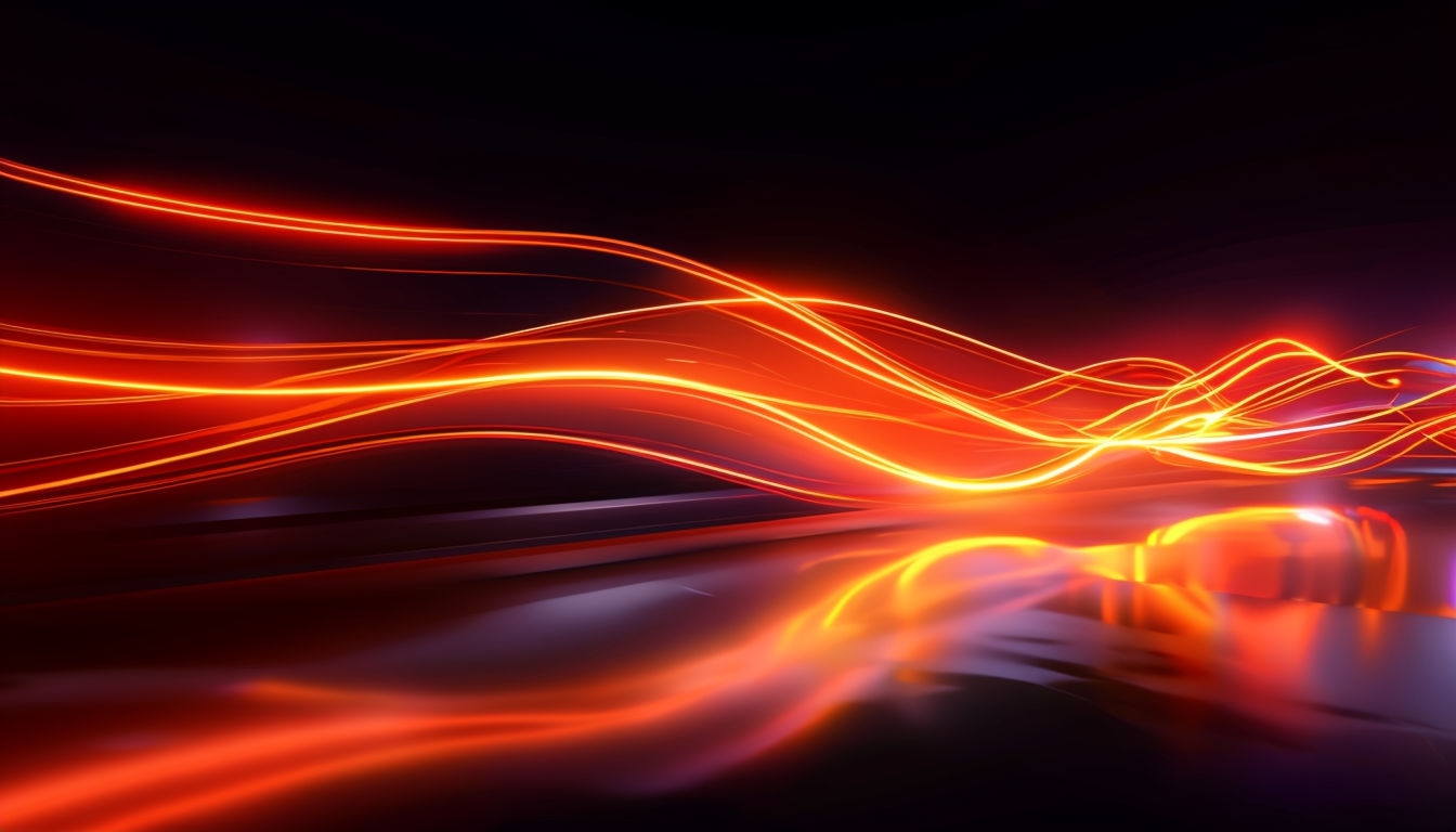 Vibrant Neon Light Trails in Motion Abstract Backgrounds