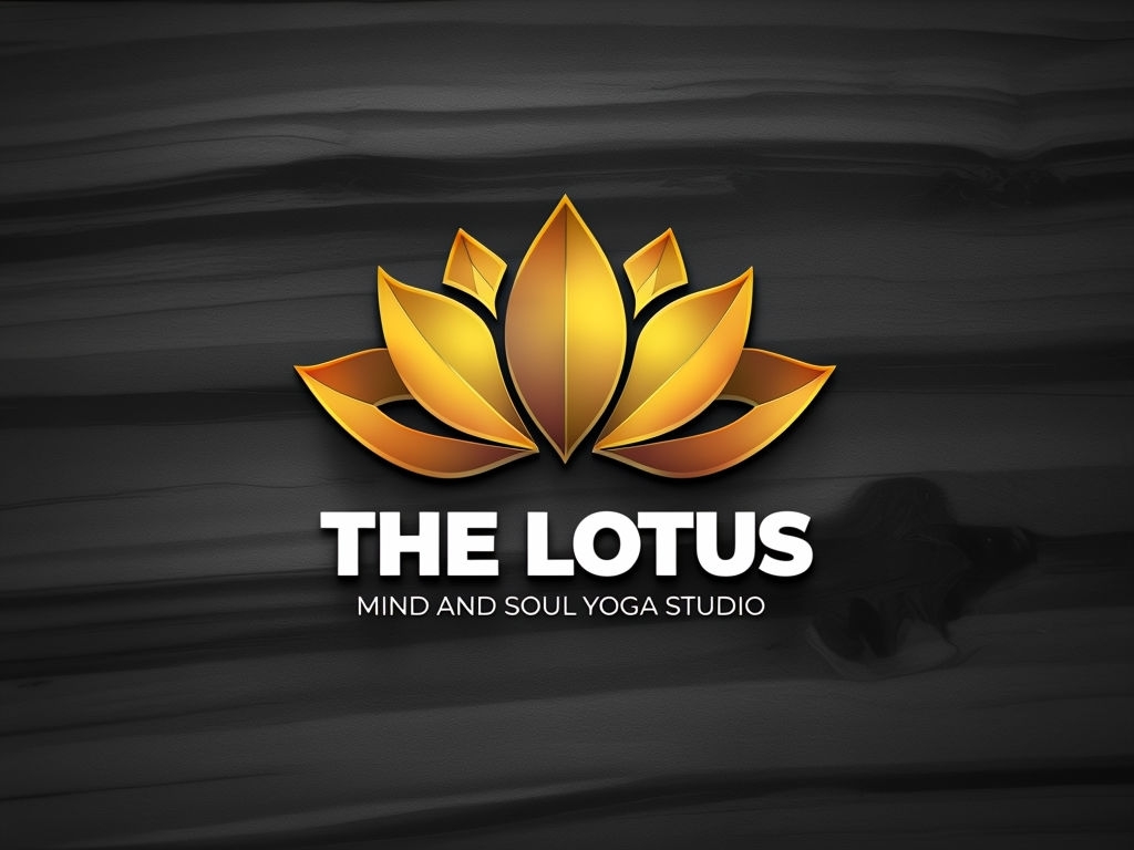 Elegant Lotus Flower Logo Design for Mind and Soul Yoga Studio Logo