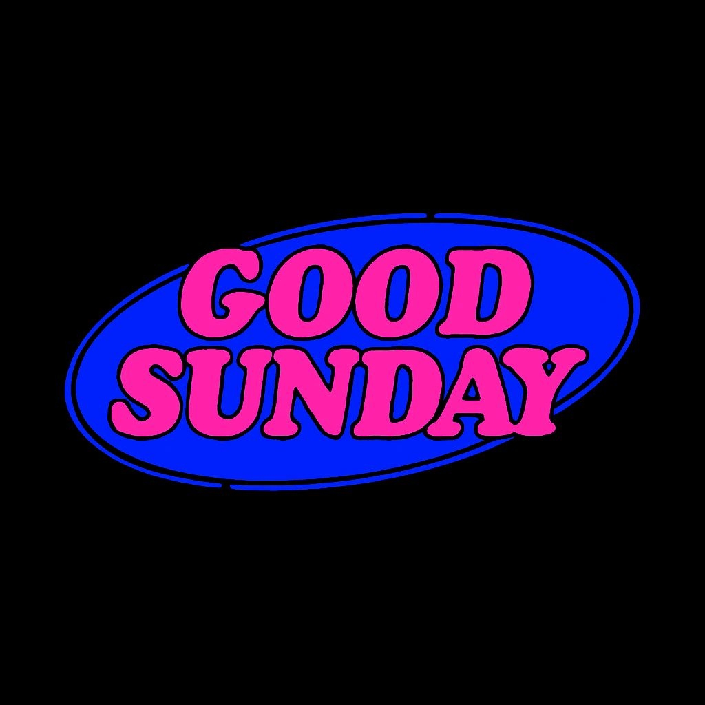 Bold Retro Good Sunday Typography Graphic T-Shirt