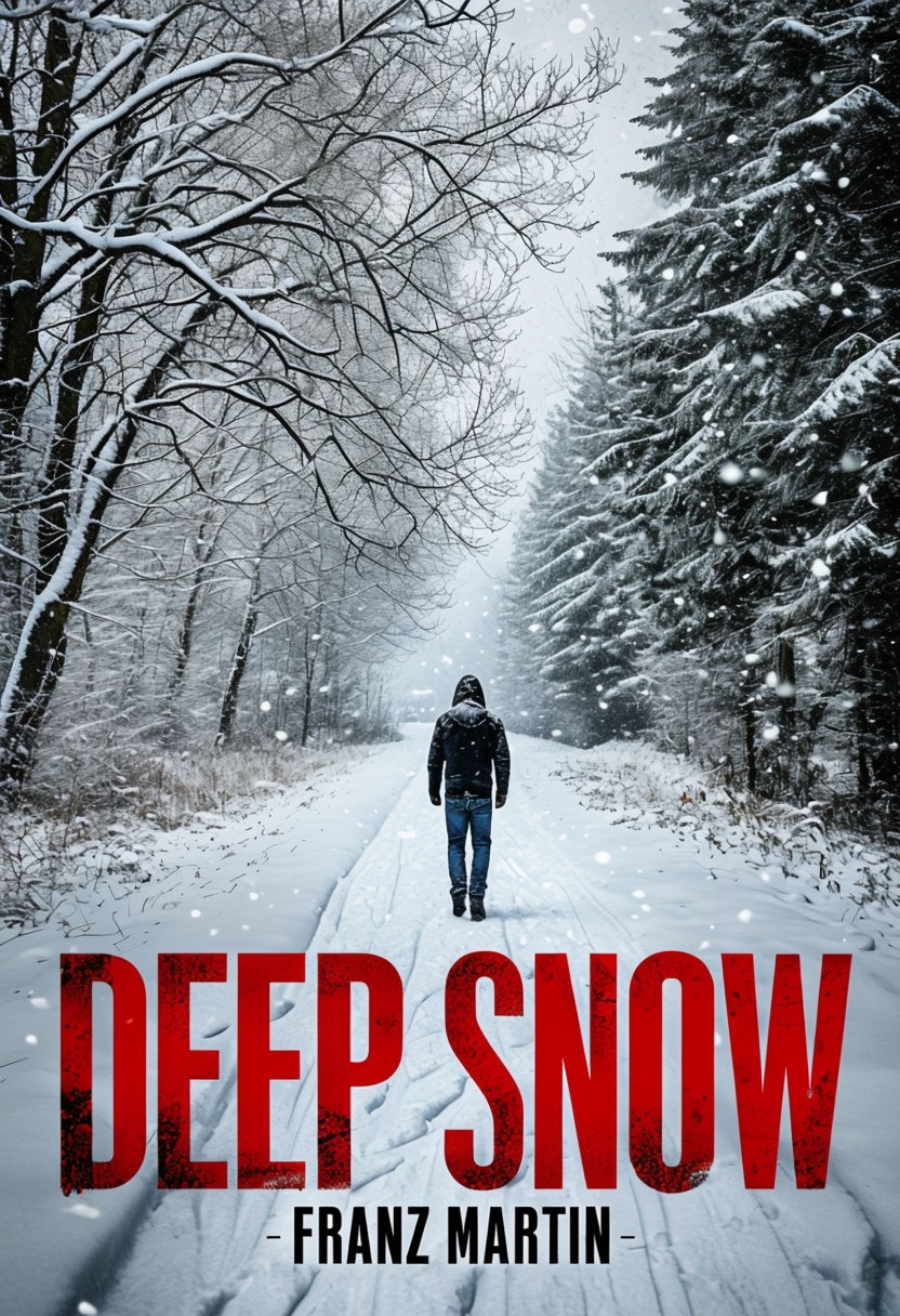 Mysterious Deep Snow Path Book Cover Unveiling Suspense