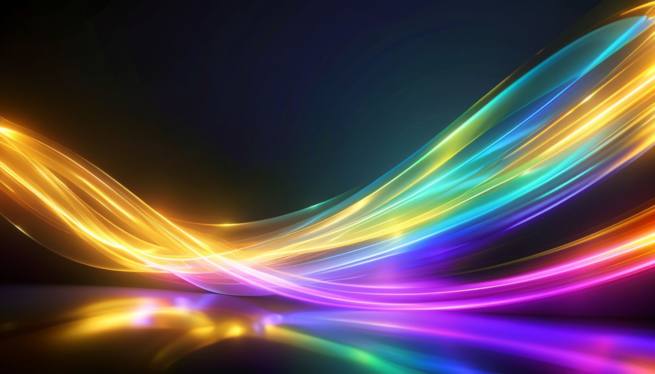 Vibrant Colorful Light Trails Abstract Art Virtual Background