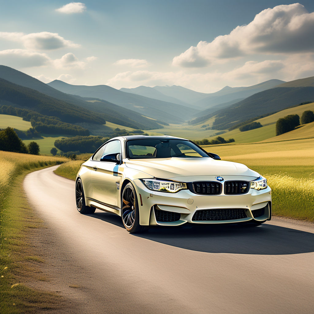"A vintage-inspired BMW M4 in a creamy white shade by Eduardo Sanchez ...