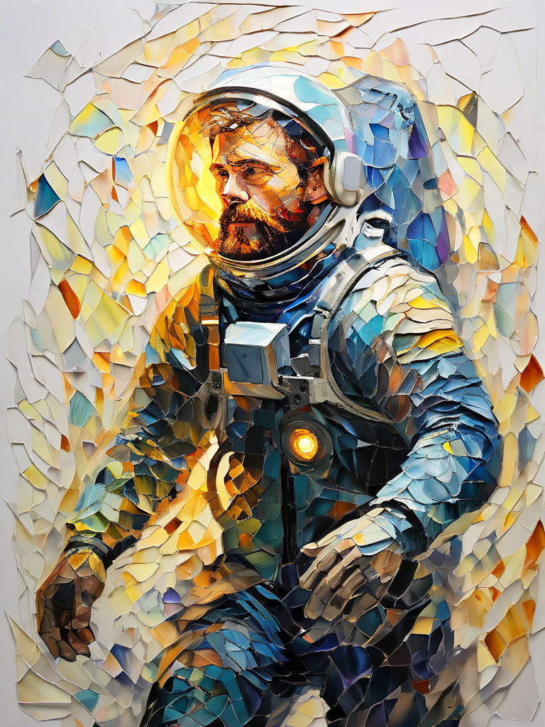 A Painting In The Style Of Van Gogh Where An Astronaut Finds By Jonathan Fern Ndez P Rez