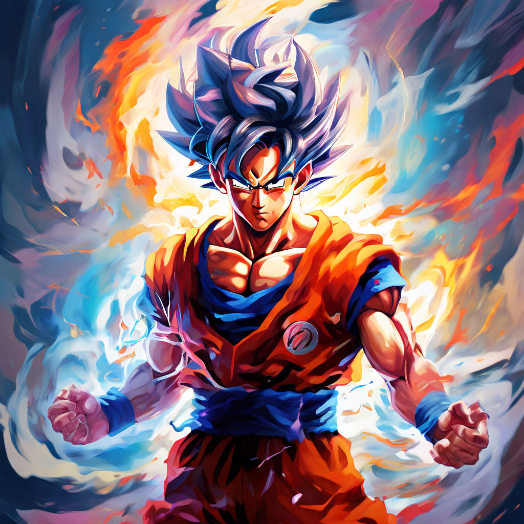 Goku in god form by Darkness Omen - Playground