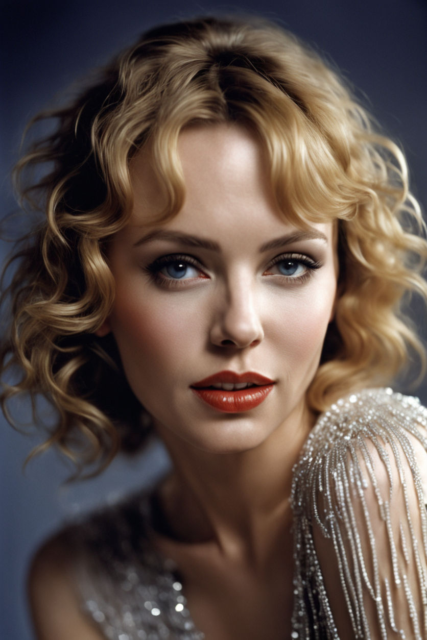 young Kylie Minogue perfect woman face