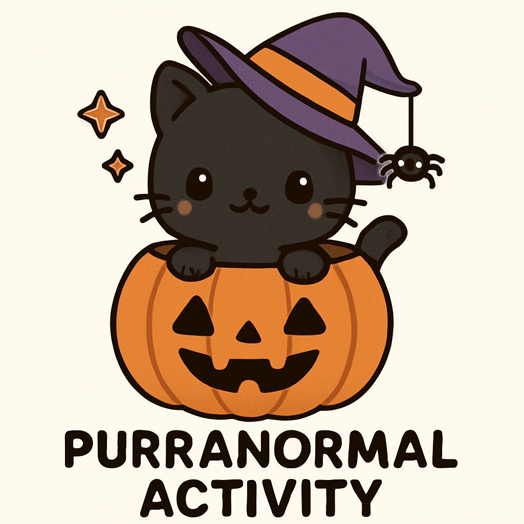  Pumpkin Cat with Witch Hat