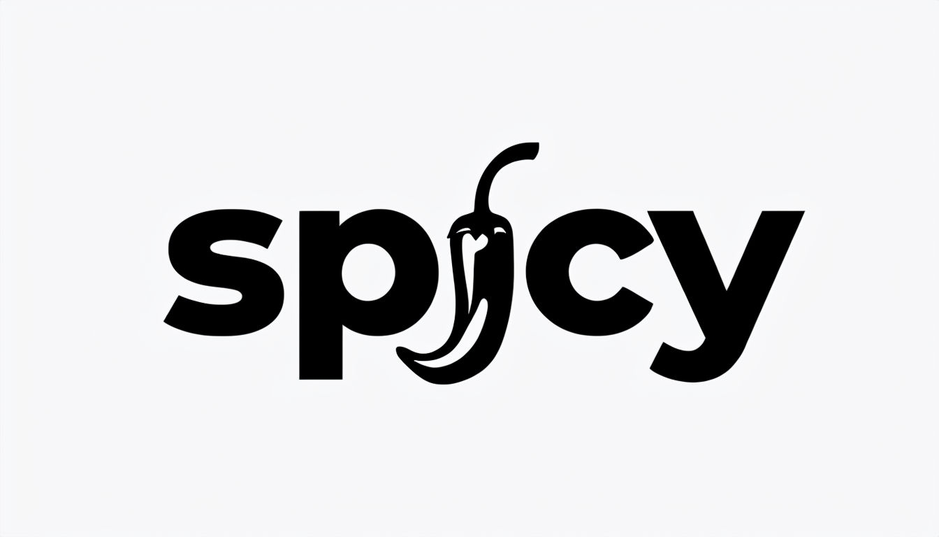 Minimalist Spicy Logo with Jalapeno Pepper Design Logo