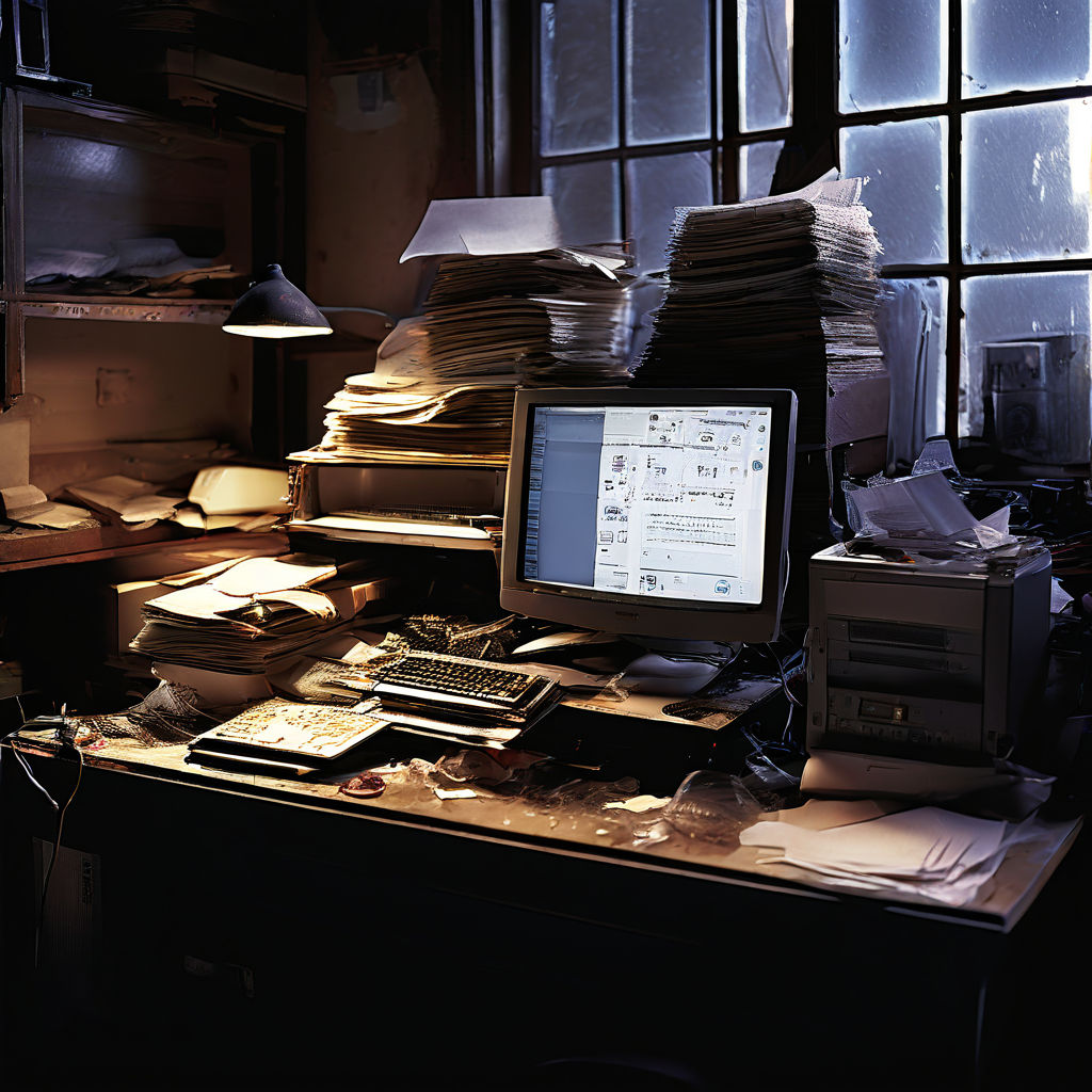 A cluttered desktop with scattered papers by Vitor Oliveira - Playground