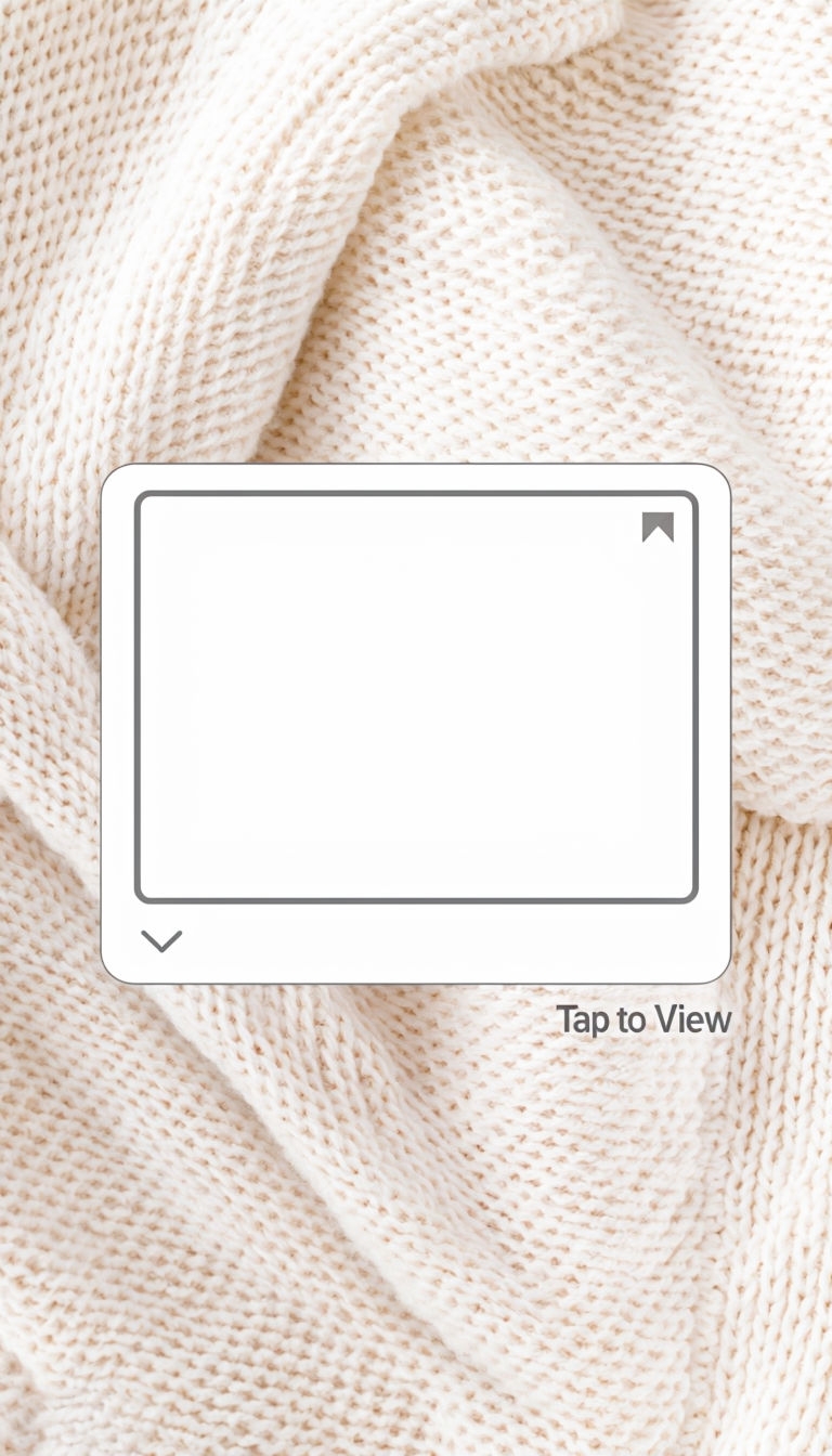 Comforting Knitted Fabric Background with Photo Preview Box Social Media Post