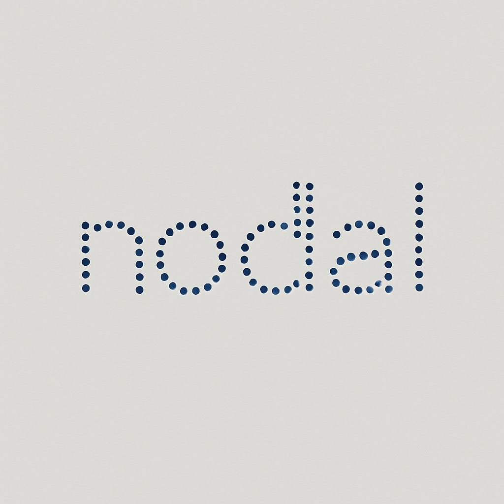 Nodal Minimalist Typography Logo with Circular Dot Design