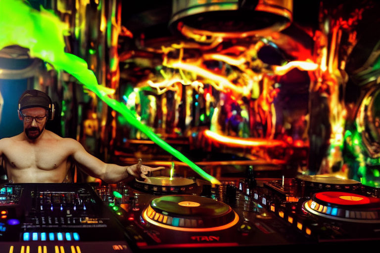 Photography of sci-fi DJ by Jean-Charles Barbezieux - Playground