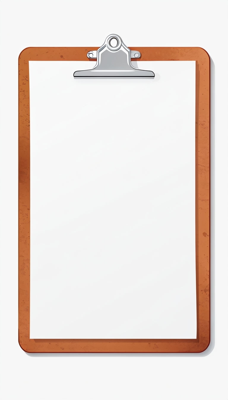 Minimalist Copper-Brown Clipboard Digital Illustration Mockup