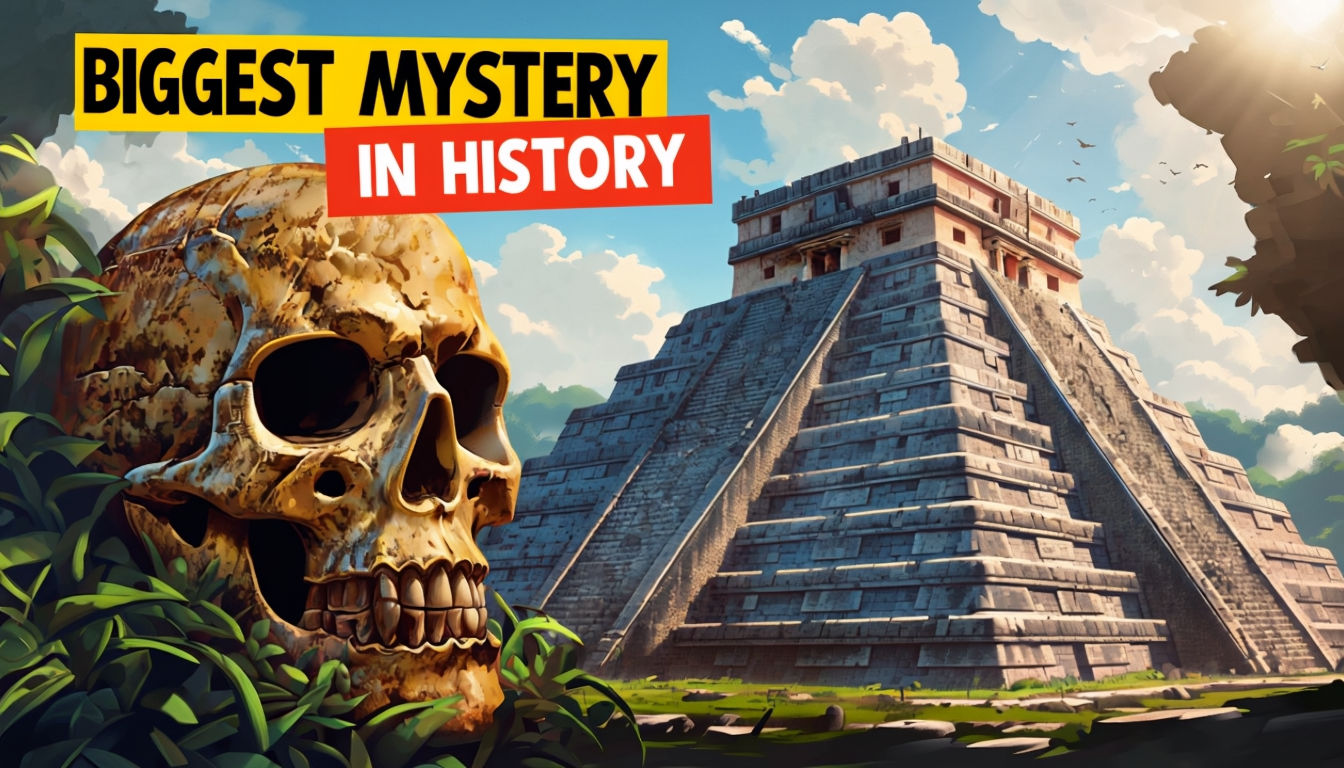 "The Downfall of the Ancient Mayans": YouTube Thumbnail for history-style channel