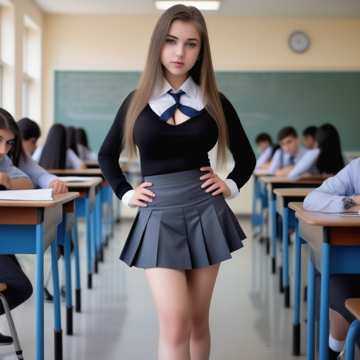 18 year old young sexy girl with big breasts wearing short s... by John Ryan - Playground