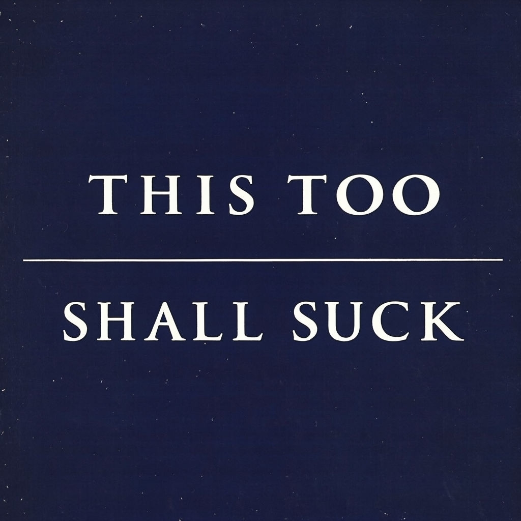 This Too Shall Suck Minimalist Vintage Quote Poster
