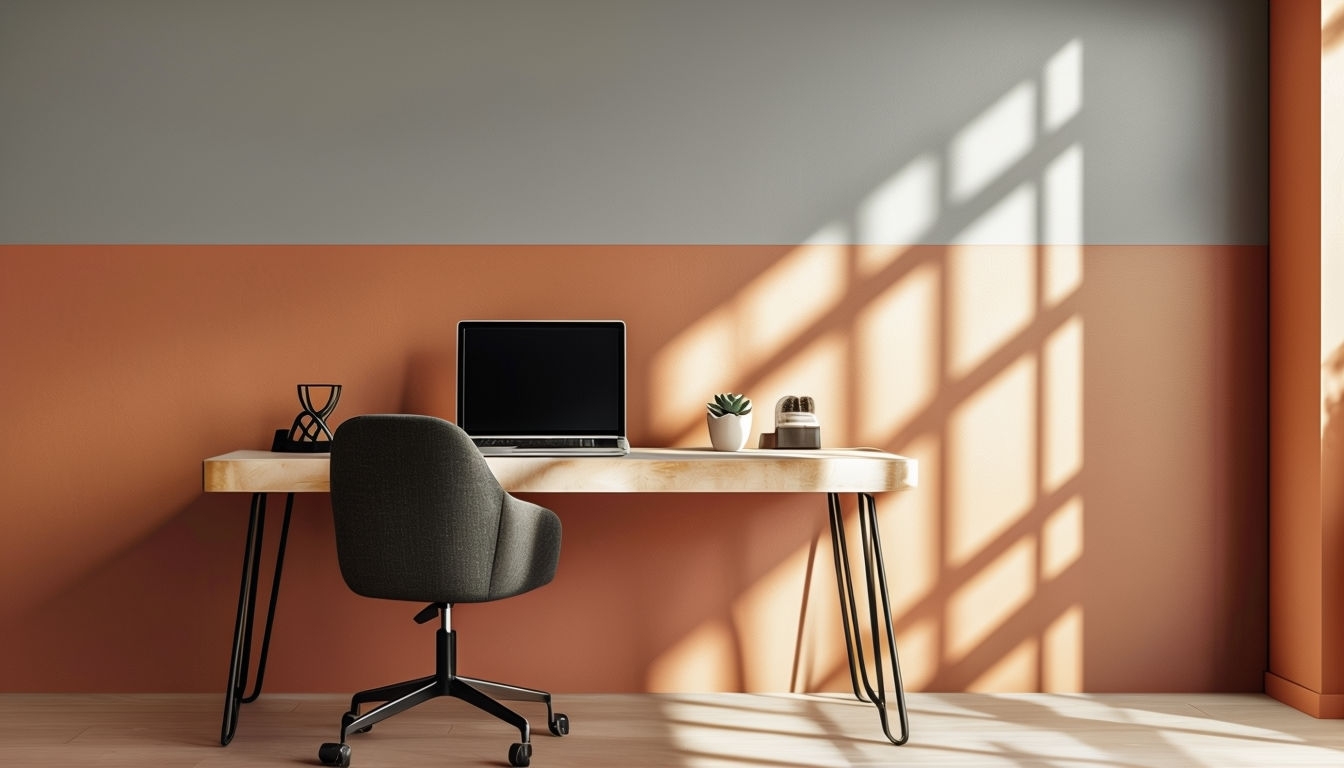 Stylish Modern Home Office Photography for Virtual Backgrounds