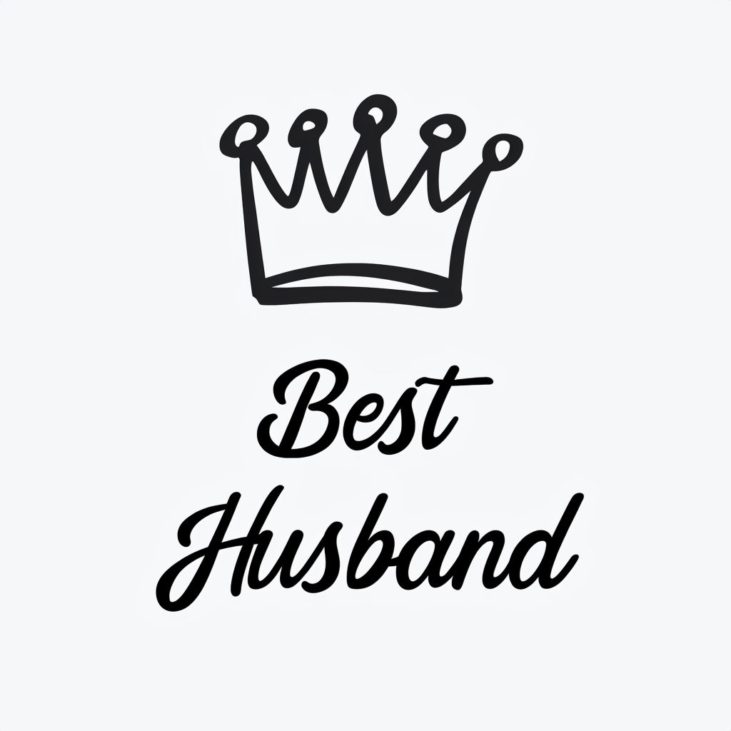 Minimalist Crown Design with 'Best Husband' Text Mug