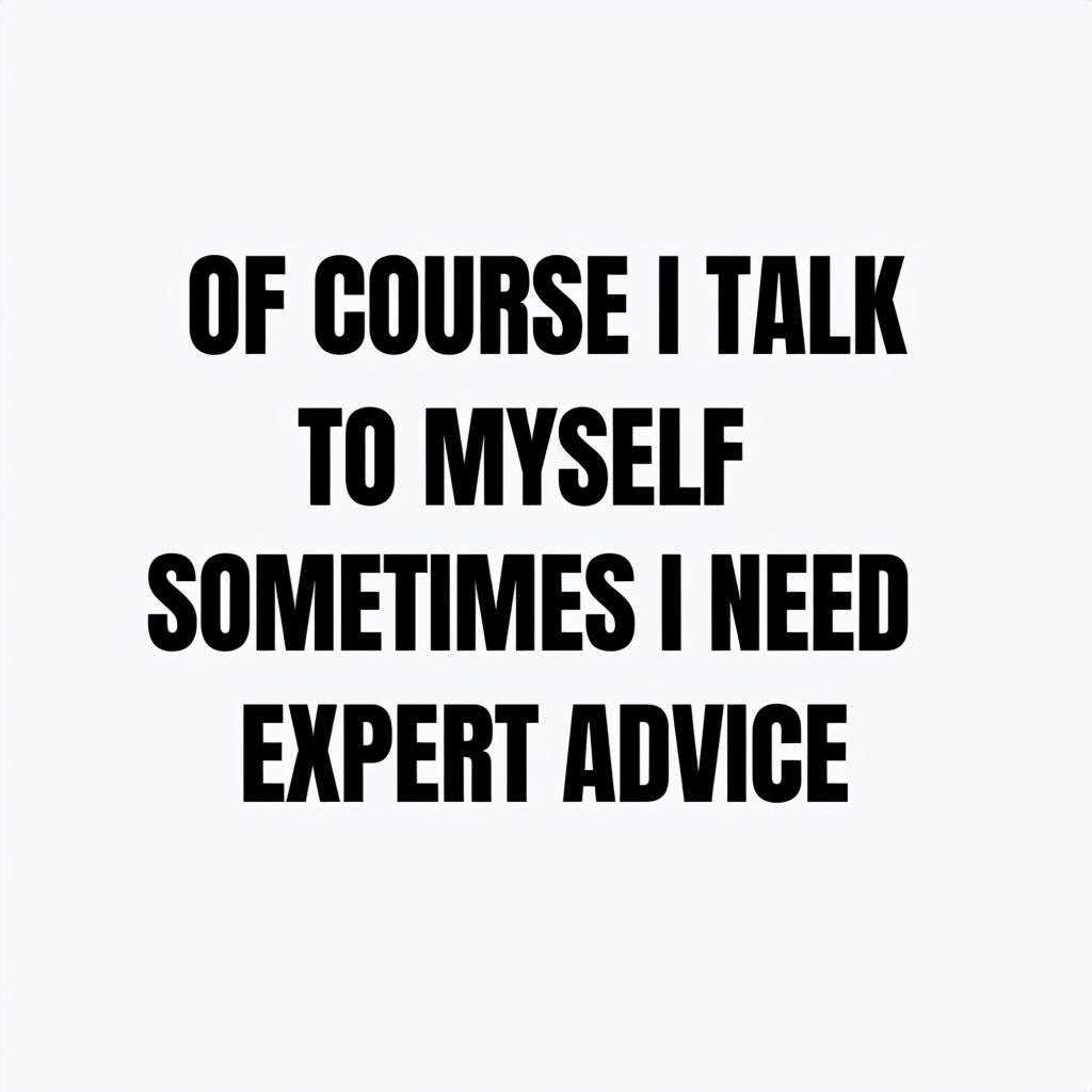 Humorous Minimalist Quote About Talking to Myself Mug