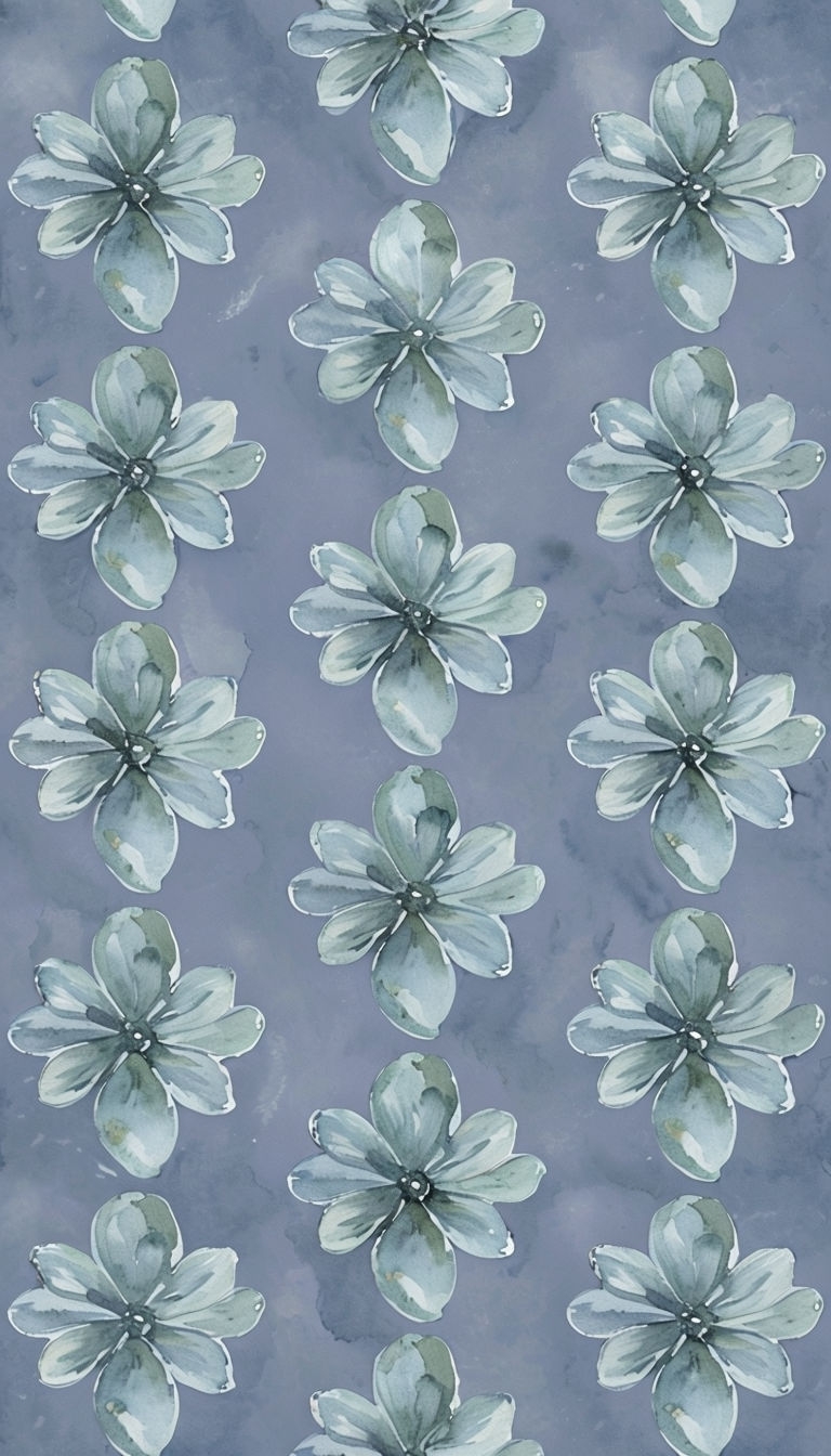 Elegant Watercolor Floral Pattern on Lilac Background Phone Case Cover