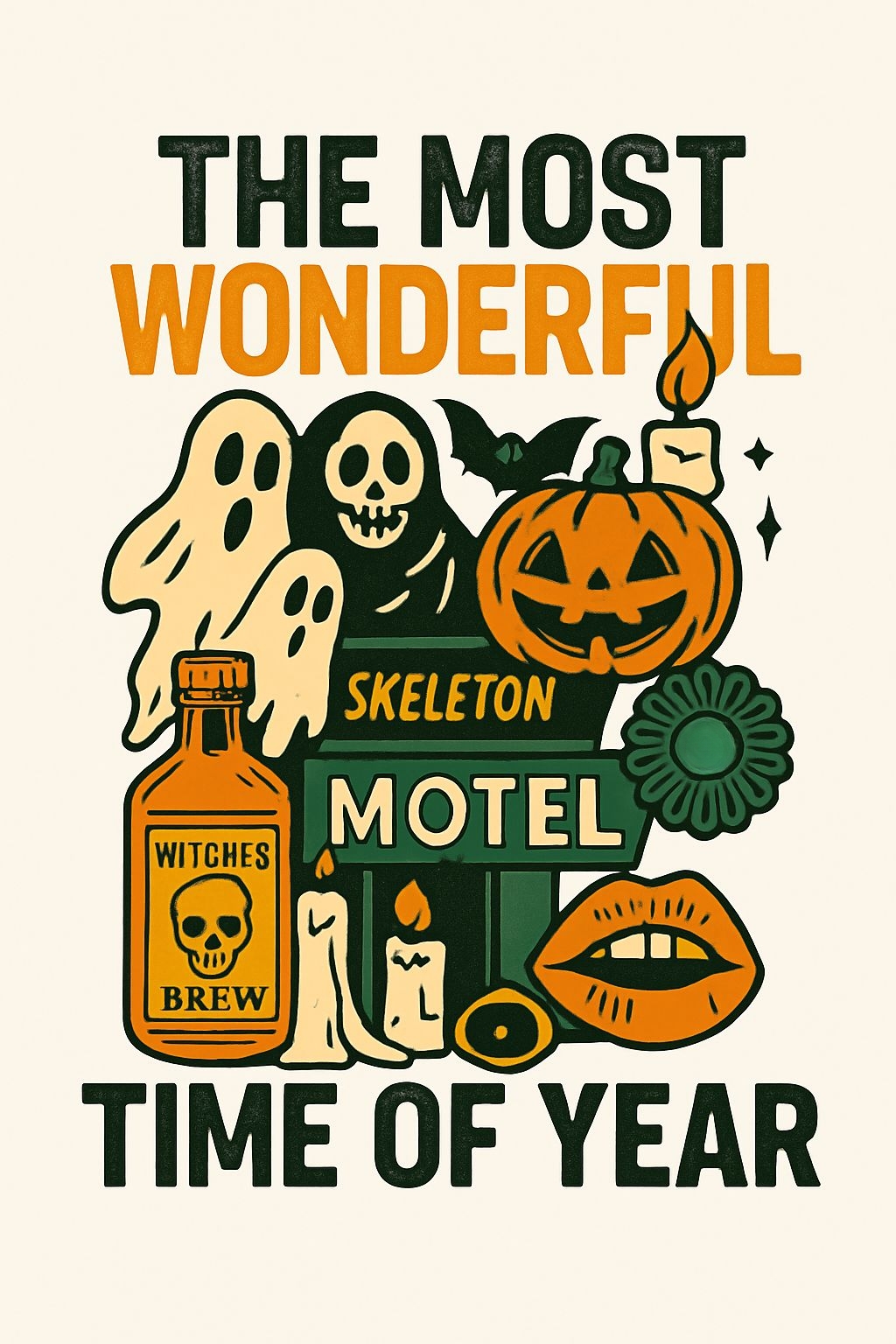 Halloween Vintage Cartoon Characters T-Shirt