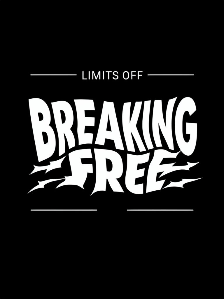 Breaking Free Bold Graphic Design T-Shirt
