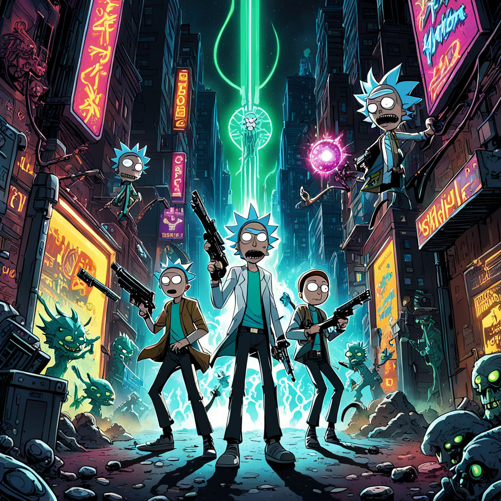 rick and morty 3d gangster