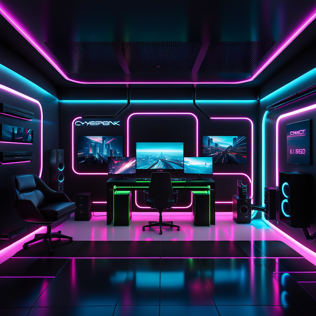 neon magenta and cyan back light - Playground