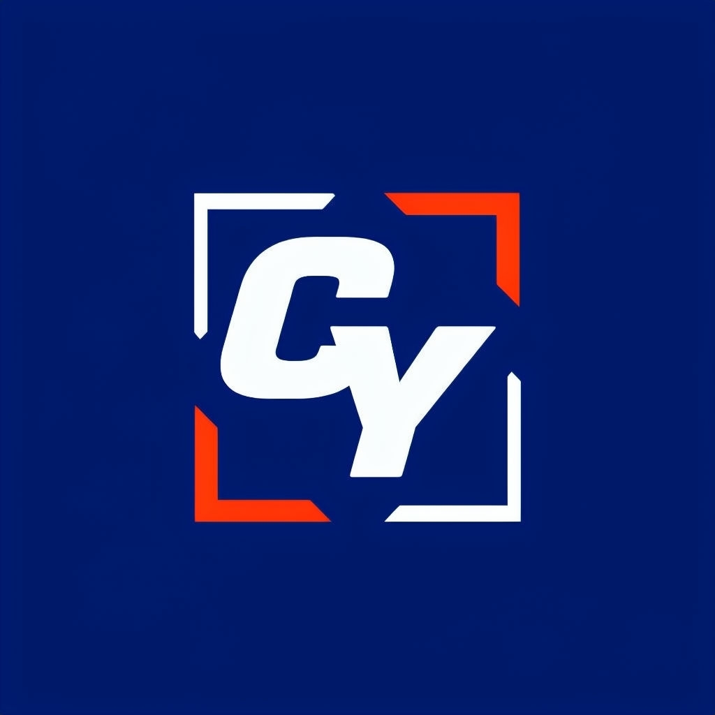 Sleek Minimalist CY Logo with Bold Orange Accent Design Logo